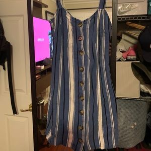 Blue/white mini dress